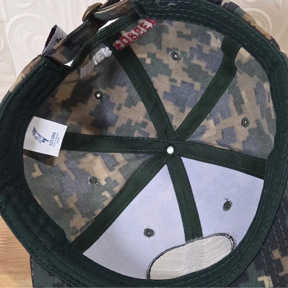 T2T.org Digital Camo Adjustable Cap I Support America's Heroes